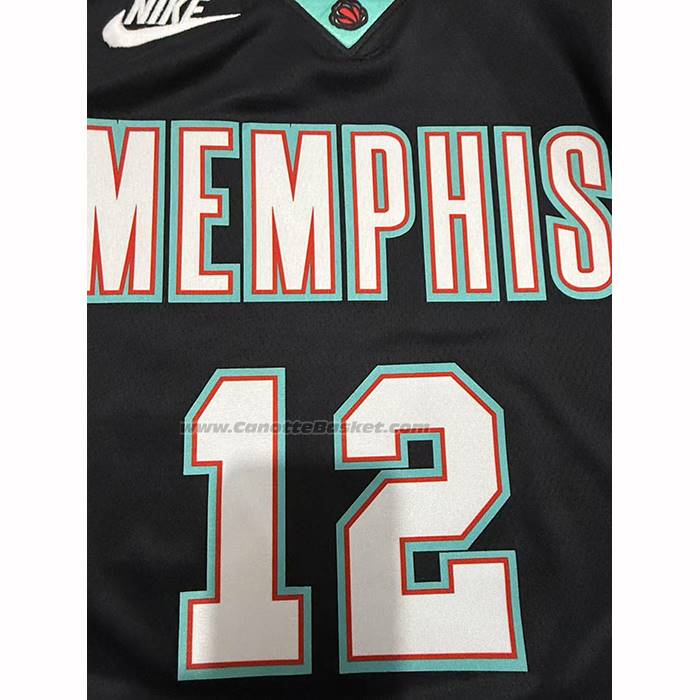 Maglia Memphis Grizzlies Ja Morant No 12 Classic 2025-26 Nero